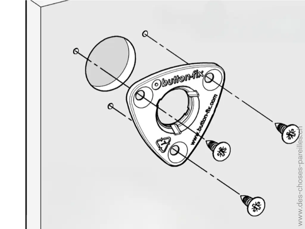 Button-fix plastique - appuyer pour verrouiller - montage encastré.webp