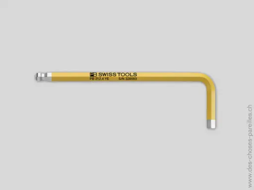 Clé six pans, imbus, à boule PB 212.4 YE – 4 mm